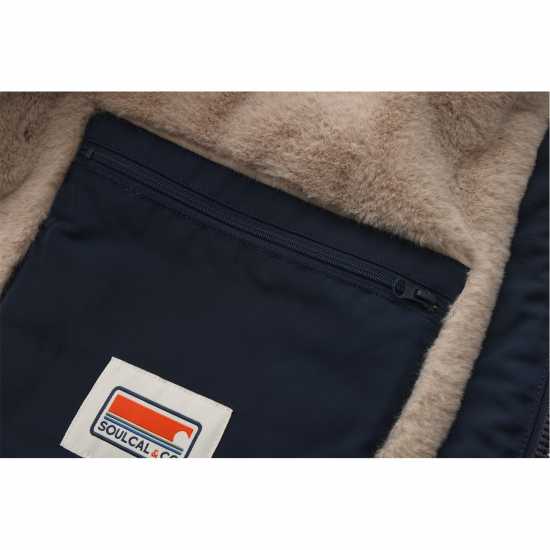 Soulcal Мъжко Пухено Яке 2 Zip Bubble Jacket Mens Navy Мъжки якета и палта