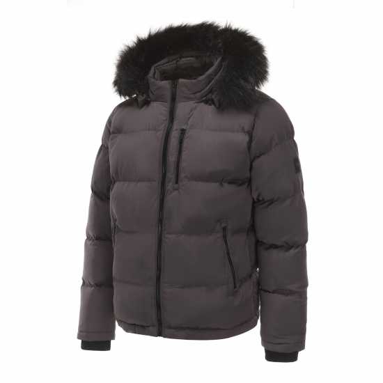 Мъжки якета и палта Soulcal Пухено Яке 2 Zip Bubble Jacket Угъл Soulcal Пухено Яке 2 Zip Bubble Jacket Угъл Мъжки якета и палта
