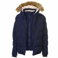 Soulcal Мъжко Пухено Яке 2 Zip Bubble Jacket Mens Кралско синьо Мъжки якета и палта