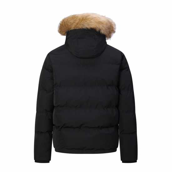 Soulcal Мъжко Пухено Яке 2 Zip Bubble Jacket Mens Черно Мъжки якета и палта