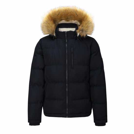 Soulcal Мъжко Пухено Яке 2 Zip Bubble Jacket Mens Морска синьо Мъжки якета и палта