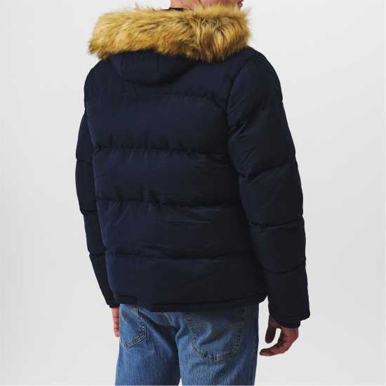 Soulcal Мъжко Пухено Яке 2 Zip Bubble Jacket Mens Морска синьо Мъжки якета и палта