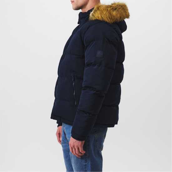 Soulcal Мъжко Пухено Яке 2 Zip Bubble Jacket Mens Морска синьо Мъжки якета и палта