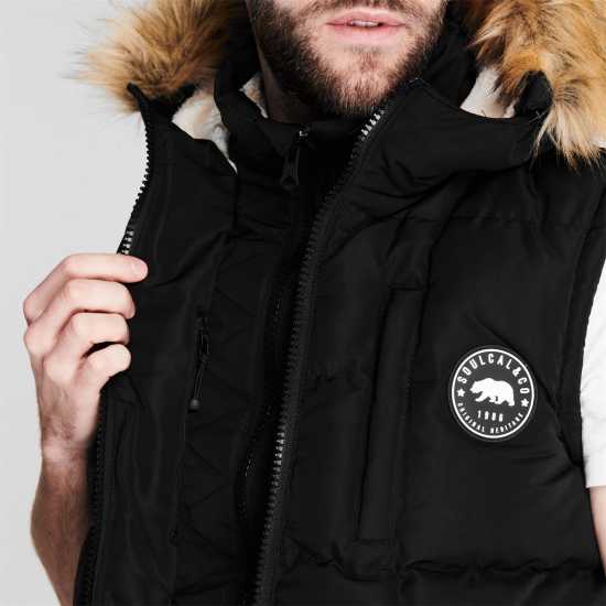 Soulcal Мъжка Грейка 2 Zip Gilet Mens Черно Мъжки якета и палта
