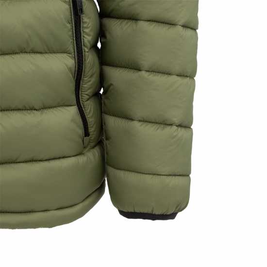 Soulcal Мъжко Яке С Качулка Micro Bubble Hooded Jacket Mens Khaki Мъжки якета и палта