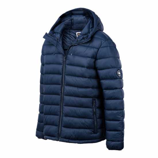 Мъжки якета и палта Soulcal Мъжко Яке С Качулка Micro Bubble Hooded Jacket Mens Navy Soulcal Мъжко Яке С Качулка Micro Bubble Hooded Jacket Mens Navy Мъжки якета и палта