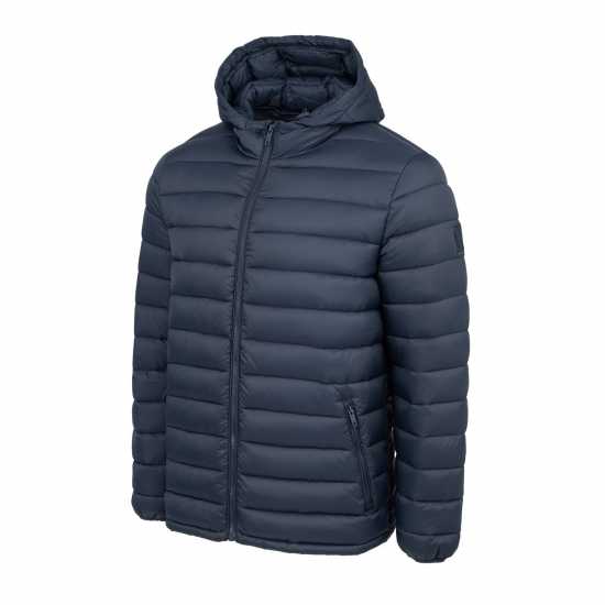 Мъжки якета и палта Soulcal Мъжко Яке С Качулка Micro Bubble Hooded Jacket Mens Navy Soulcal Мъжко Яке С Качулка Micro Bubble Hooded Jacket Mens Navy Мъжки якета и палта