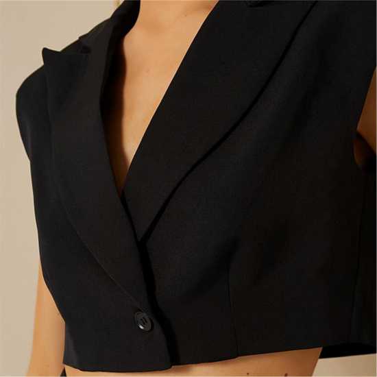 Premium Woven Sleeveless Co-Ord Blazer  Дамски якета и палта