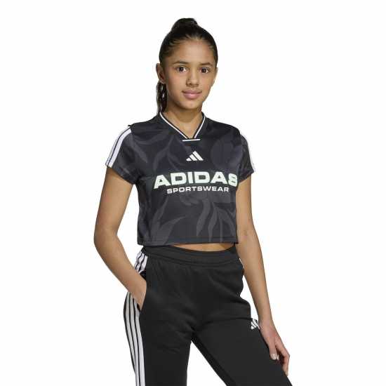 Детски тениски и фланелки Adidas House Of Tiro Colors Of Football Crop T-Shirt Juniors Black/White Adidas House Of Tiro Colors Of Football Crop T-Shirt Juniors Black/White Детски тениски и фланелки