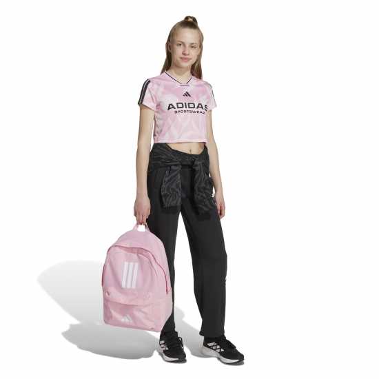 Adidas House Of Tiro Colors Of Football Crop T-Shirt Juniors Pink/White Детски тениски и фланелки