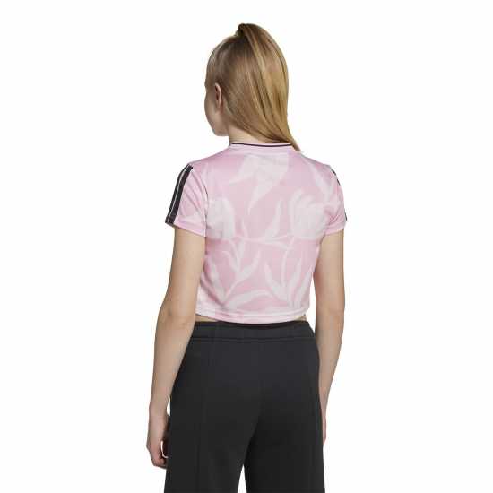 Adidas House Of Tiro Colors Of Football Crop T-Shirt Juniors Pink/White Детски тениски и фланелки
