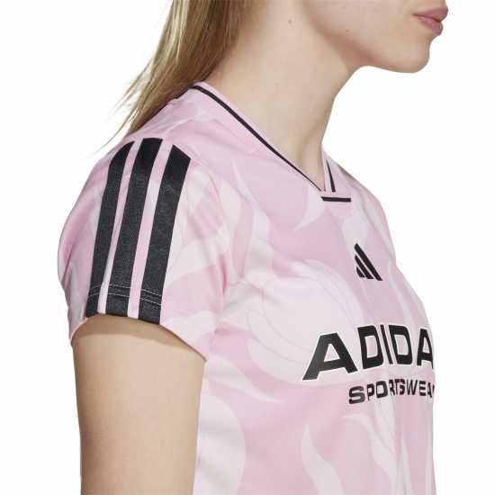 Adidas House Of Tiro Colors Of Football Crop T-Shirt Juniors Pink/White Детски тениски и фланелки