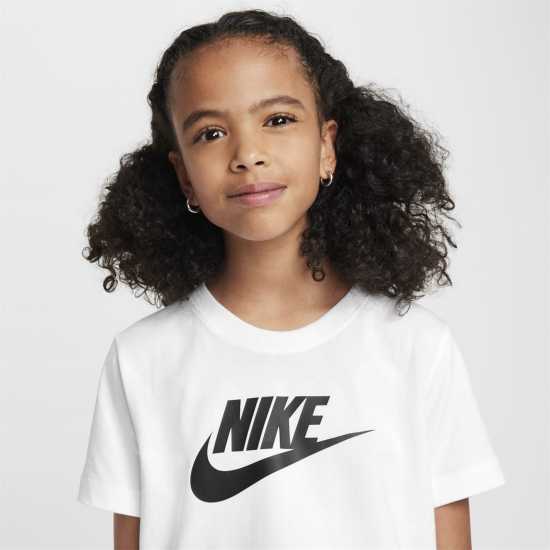 Nike Crop Futura Jn53 Бяло/Черно Детски тениски и фланелки