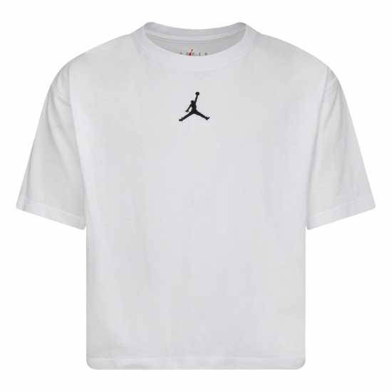 Nike Air Jordan Jordan Jumpman Cropped T-Shirt Junior Girls Бяло/Черно SL Детски тениски и фланелки