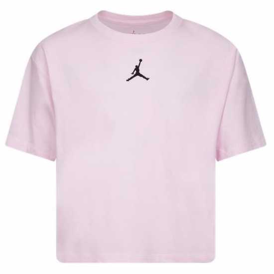 Детски тениски и фланелки Nike Air Jordan Jordan Jumpman Cropped T-Shirt Junior Girls Розово/Черно SL Nike Air Jordan Jordan Jumpman Cropped T-Shirt Junior Girls Розово/Черно SL Детски тениски и фланелки