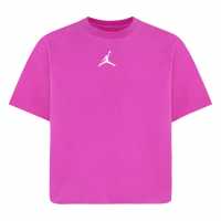 Nike Air Jordan Jordan Jumpman Cropped T-Shirt Junior Girls Лазерна фуксия Детски тениски и фланелки