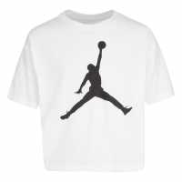 Air Jordan Jordan Jumpman Cropped T-Shirt Junior Girls White LL JM Детски тениски и фланелки