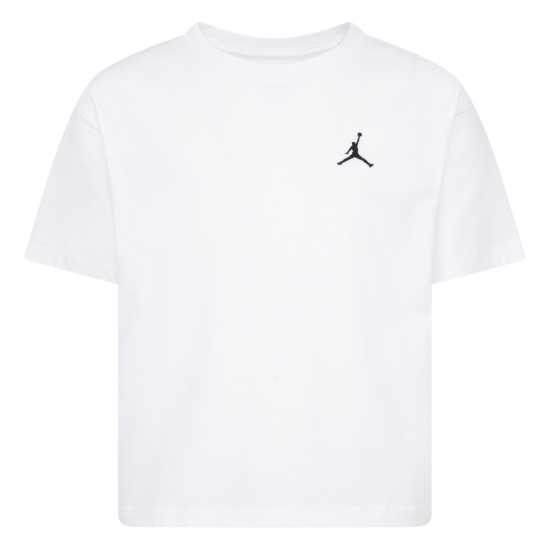 Детски тениски и фланелки Nike Air Jordan Jordan Jumpman Cropped T-Shirt Junior Girls Бяло/Черно SL Nike Air Jordan Jordan Jumpman Cropped T-Shirt Junior Girls Бяло/Черно SL Детски тениски и фланелки