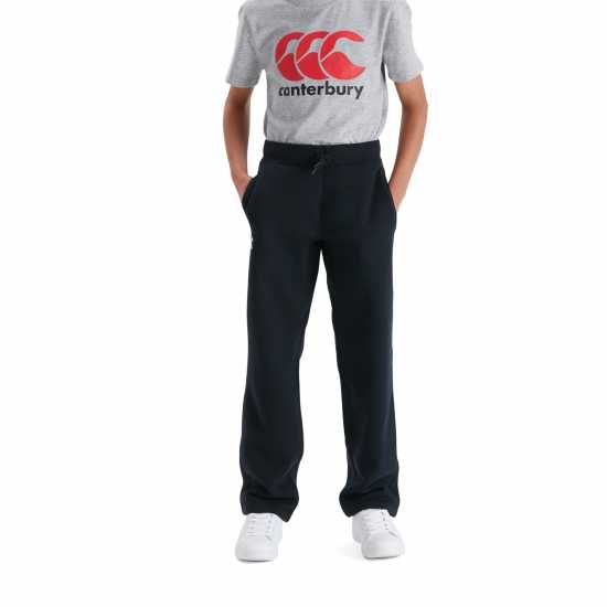 Canterbury Kids' Open Hem Jersey Joggers Черно Canterbury Kids' Open Hem Jersey Joggers Черно