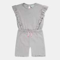 Lilly And Sid Ribbed Frill Playsuit Lilly And Sid Ribbed Frill Playsuit