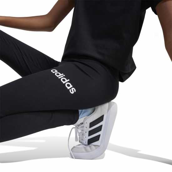Adidas Клин Малки Момичета Essentials Linear Tights Junior Girls Черно/Бяло Детски клинове