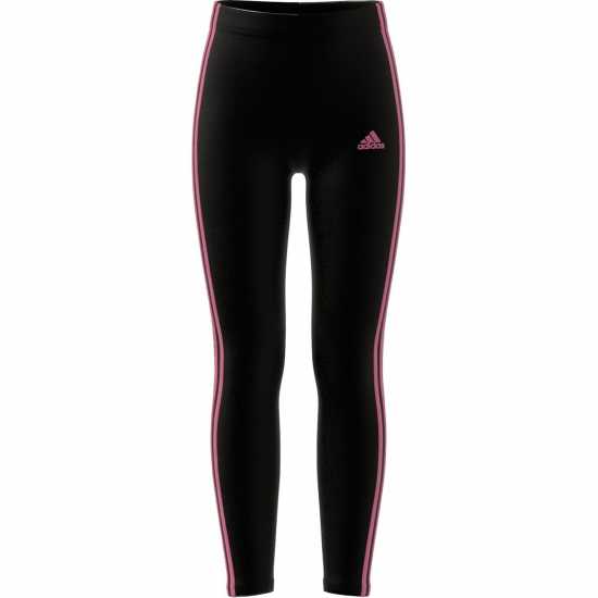 Adidas Girls Essentials 3-Stripes Leggings Black/Pink Детски клинове