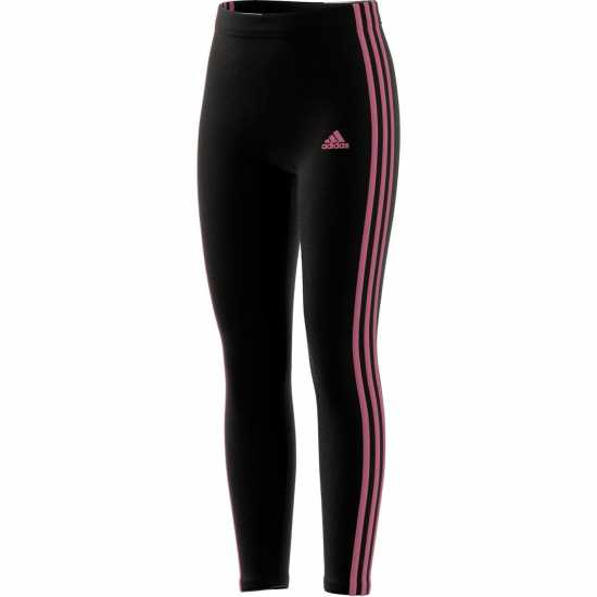 Adidas Girls Essentials 3-Stripes Leggings Черно/Розово Детски клинове