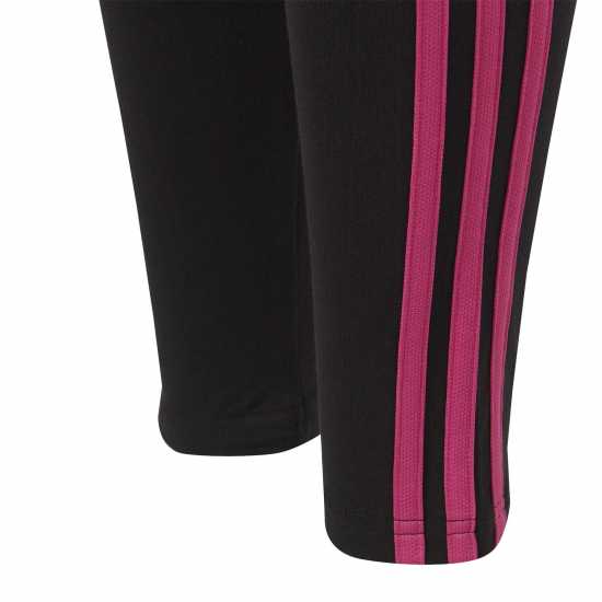 Adidas Girls Essentials 3-Stripes Leggings Black/Pink Детски клинове