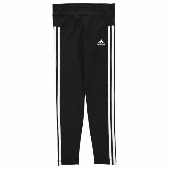 Adidas Girls Essentials 3-Stripes Leggings Черно/Бяло Детски клинове