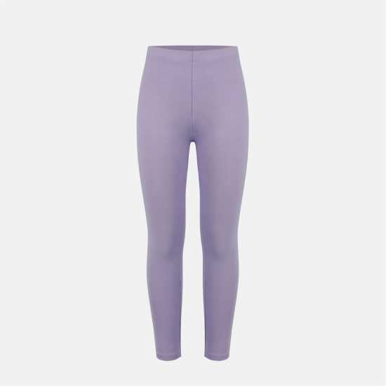 Miso Kids' Cotton Tummy Control Slim Fit Leggings Black/Pink 