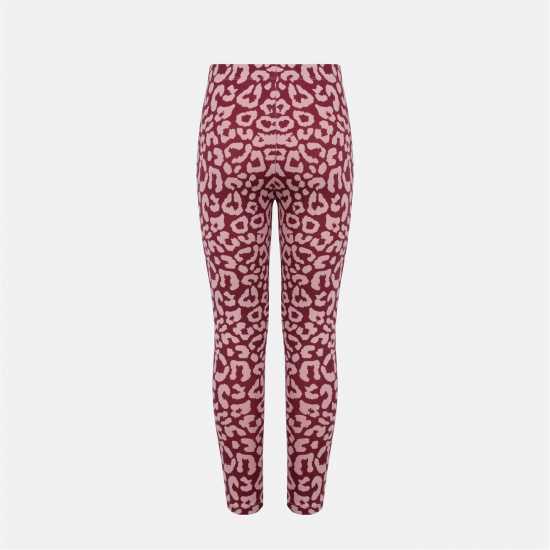 Miso Kids' Cotton Tummy Control Slim Fit Leggings Black/Pink 