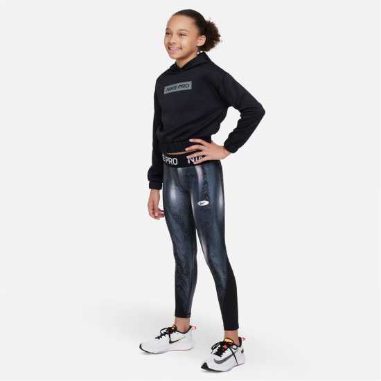 Nike Pro Warm Icon Clash Big Kids' (Girls') Printed Leggings  Детски клинове