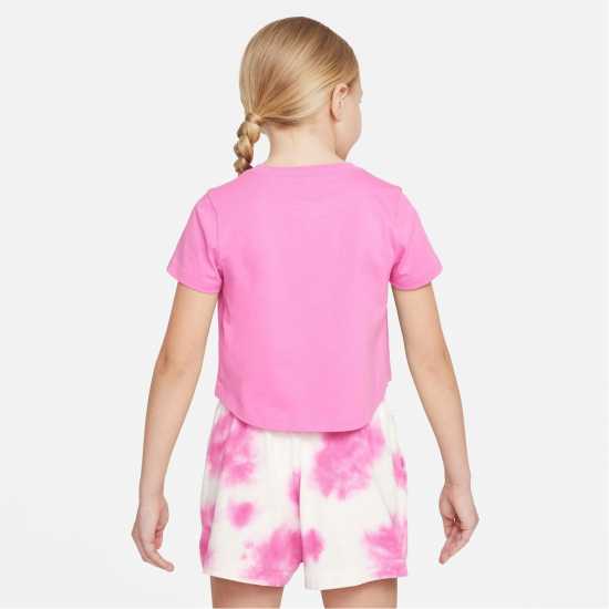Nike Sportswear Big Kids' (Girls') Cropped T-Shirt Playful Pink Детски тениски и фланелки