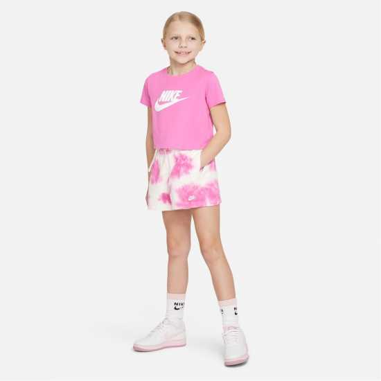 Nike Sportswear Big Kids' (Girls') Cropped T-Shirt Playful Pink Детски тениски и фланелки