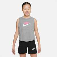 Nike Nsw Jersey Tank Top Junior Girls Grey/Pink Детски потници