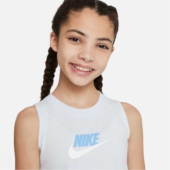 Nike Nsw Jersey Tank Top Junior Girls Football Grey Детски потници