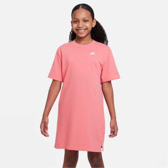Nike Детска Рокля Sportswear T-Shirt Dress Junior Girls Oxygen Purple - Детски поли и рокли