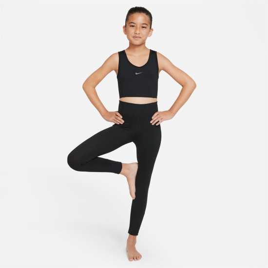 Nike Yoga Dri-FIT Big Kids' (Girls') Tank Black Детски потници