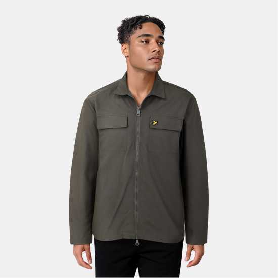 Lyle And Scott Cotton Overshirt Гънметал W635 