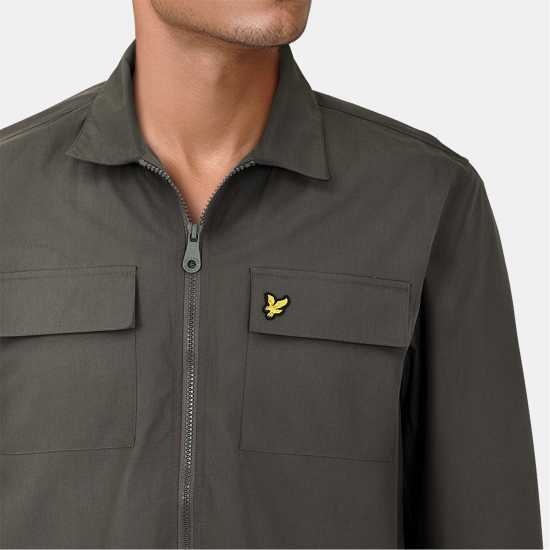 Lyle And Scott Cotton Overshirt Гънметал W635 