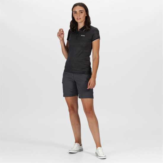 Regatta Womens Remex Ii Polo T-Shirt Black Дамски тениски с яка
