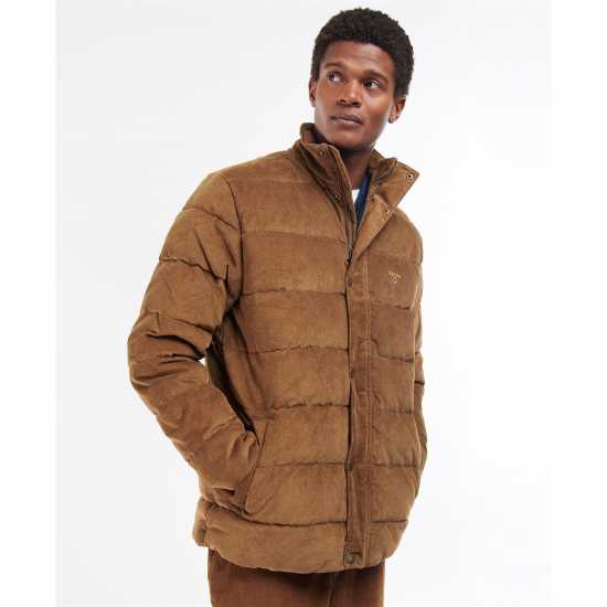 Barbour Ватирано Яке Crested Cord Baffle Quilted Jacket  
