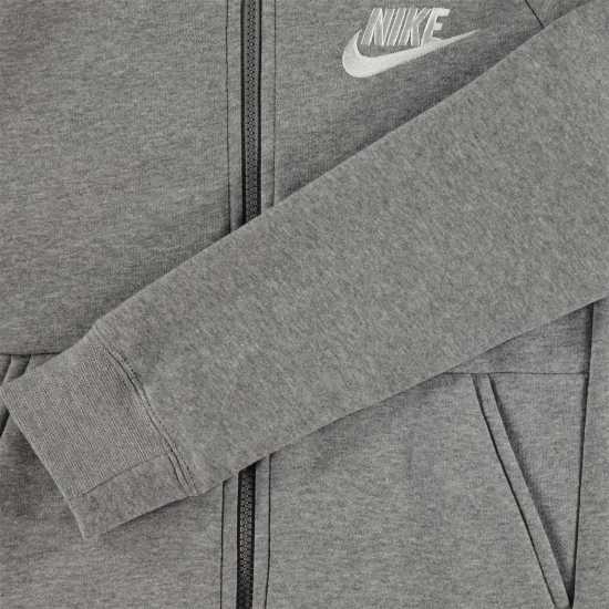 Nike Sportswear Full-Zip Hoodie Junior Girls Carbon Heather Детски суитчъри и блузи с качулки