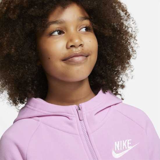 Nike Sportswear Full-Zip Hoodie Junior Girls Arctic Pink Детски суитчъри и блузи с качулки