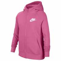 Nike Sportswear Full-Zip Hoodie Junior Girls Fuchsia/White Детски суитчъри и блузи с качулки