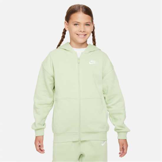 Nike Sportswear Full-Zip Hoodie Junior Girls Honey Dew Детски суитчъри и блузи с качулки
