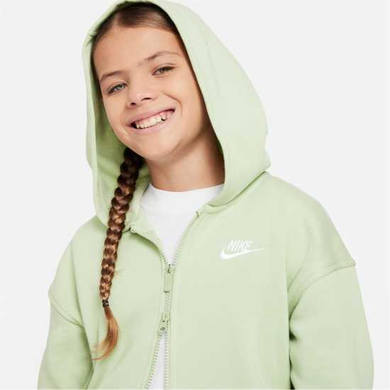 Nike Sportswear Full-Zip Hoodie Junior Girls Honey Dew Детски суитчъри и блузи с качулки