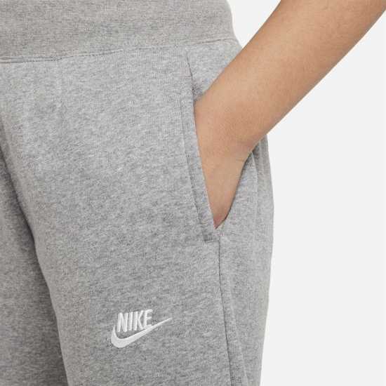 Nike Girls Fundamentals Fleece Jogging Bottoms Grey/White Детски полар