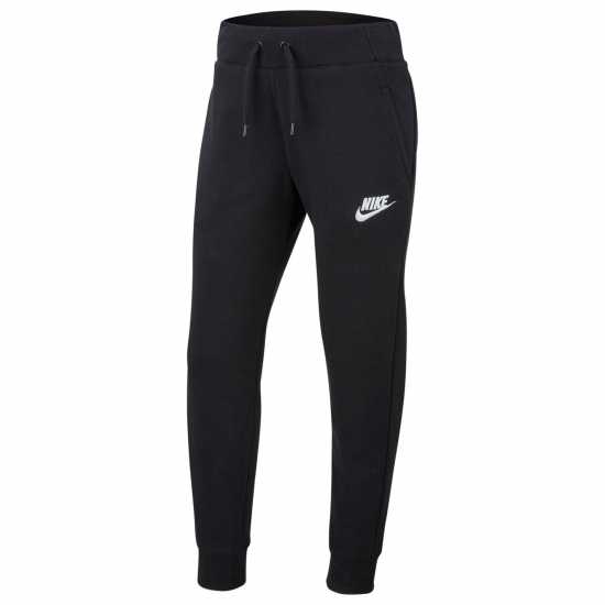 Детски долнища на анцуг Nike Girls Fundamentals Fleece Jogging Bottoms Черно/Бяло Nike Girls Fundamentals Fleece Jogging Bottoms Черно/Бяло Детски долнища на анцуг