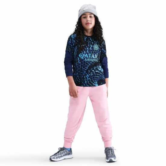 Nike Girls Fundamentals Fleece Jogging Bottoms Med Soft Pink 